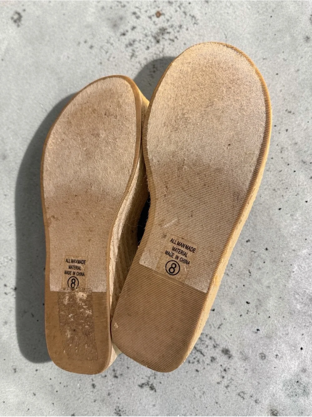 Soda Black Suede Espadrille Wedge Mules - Women size 8